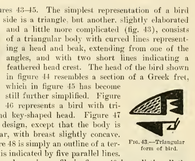 Fig 43: Triangular figure of a bird